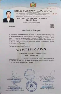 Certificado Asistente Contable y Administrativo